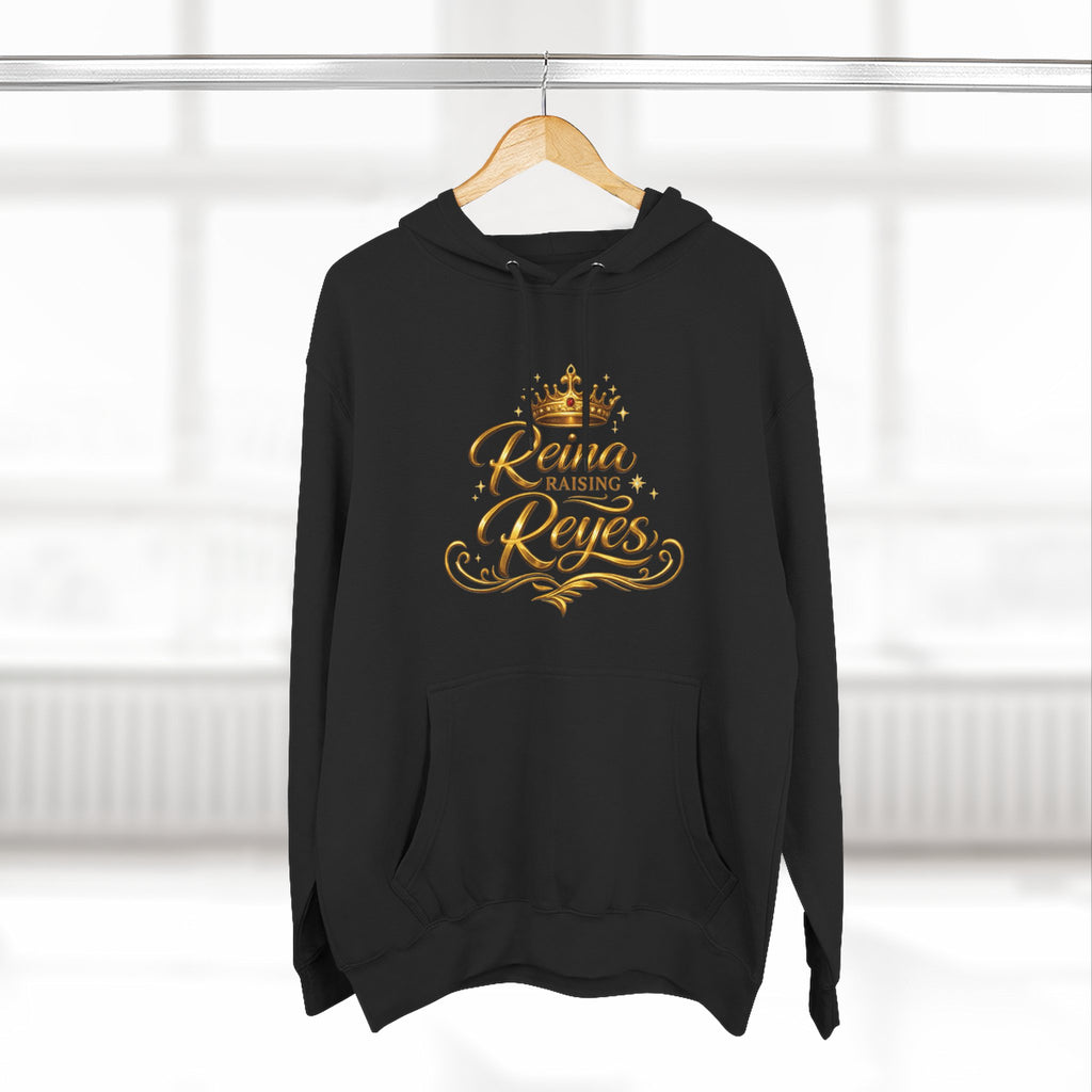 Reina Raising Reyes Hoodie | Crown Script Family Name Design