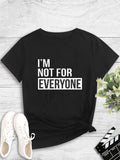 Printed Round Neck Crewneck T-Shirt for Women Fashion Casual Top