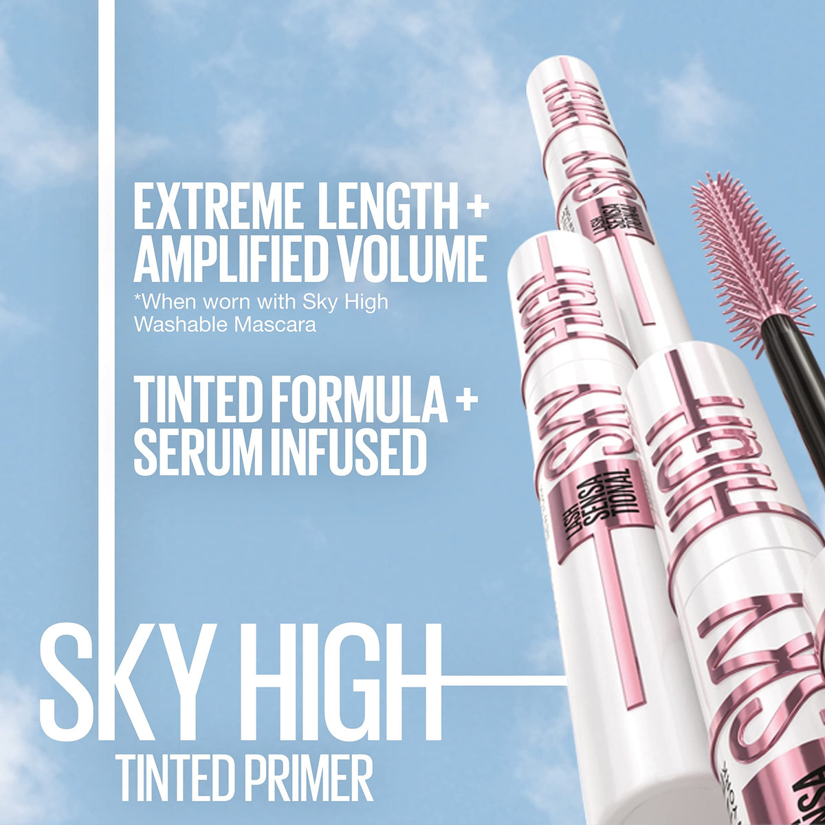Maybelline Lash Sensational Sky High Washable Mascara – Blackest Black