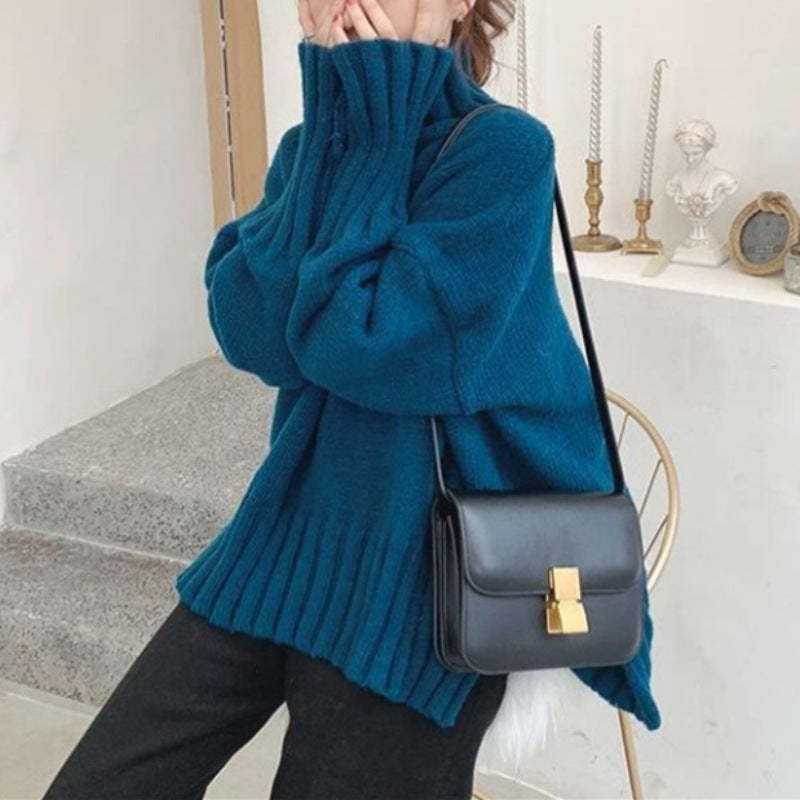 Relaxed High-Neck Sweater