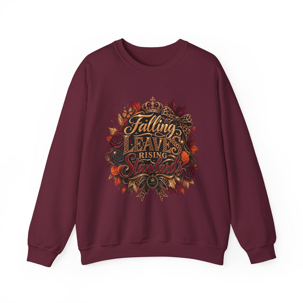 Falling Leaves, Rising Standards | Crewneck Sweatshirt