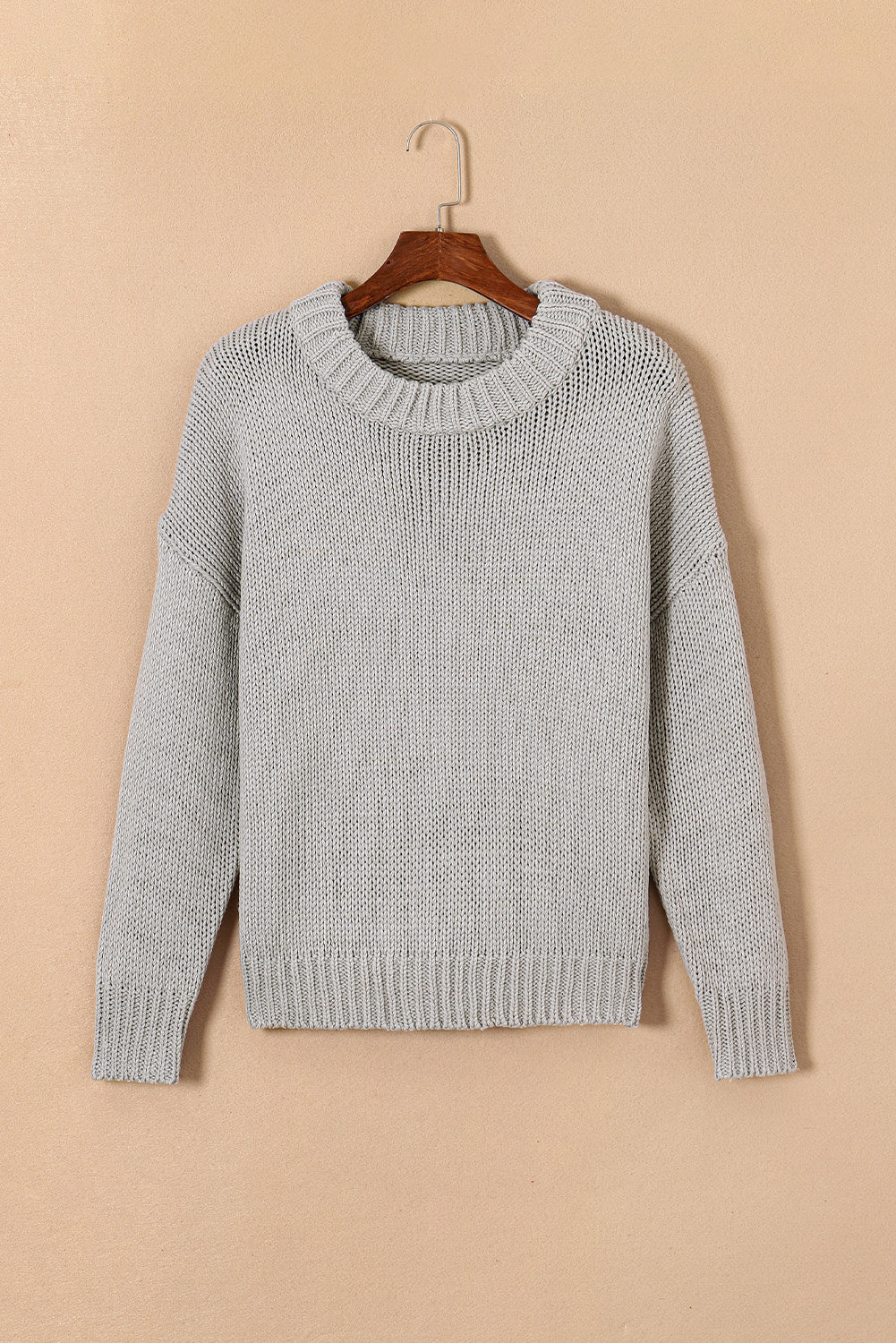 Chunky Drop-Shoulder Turtleneck Sweater