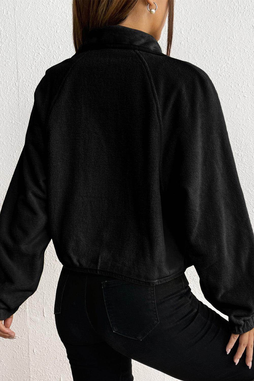 Snap Down Collared Jacket for Women with Pockets