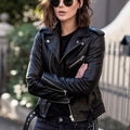 Queen Energy Vegan Zip leather jacket
