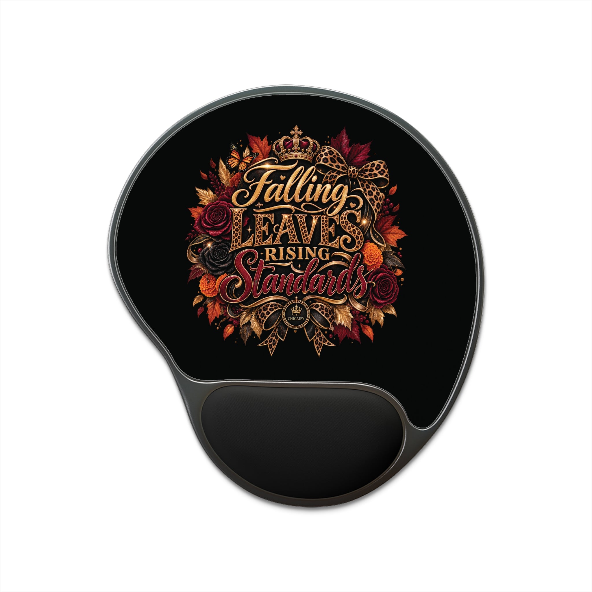 Falling Leaves, Rising Standards | Mouse Pad With Wrist Rest