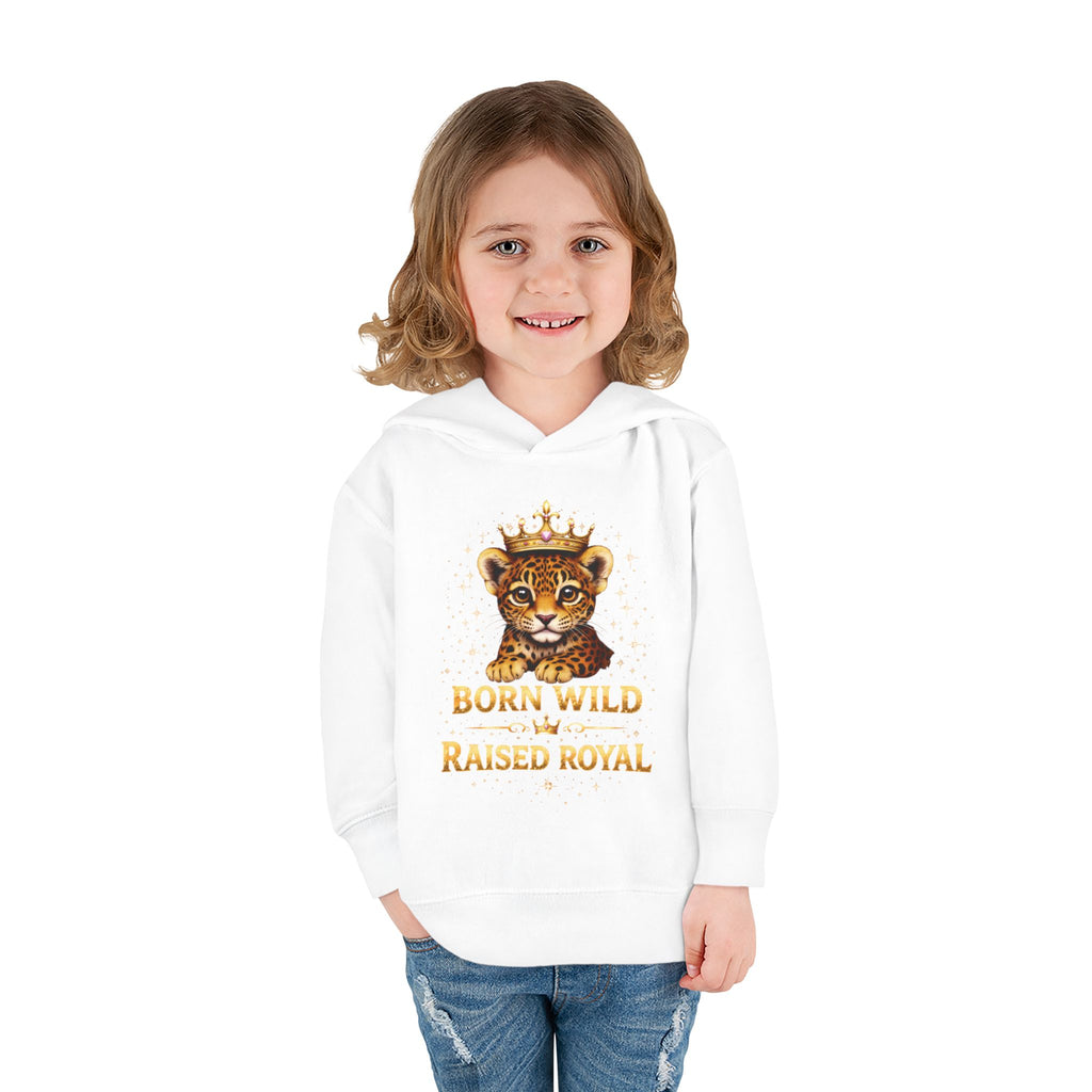 Toddler Hoodie — "Born Wild Raised Royal" Jaguar Cub Pullover