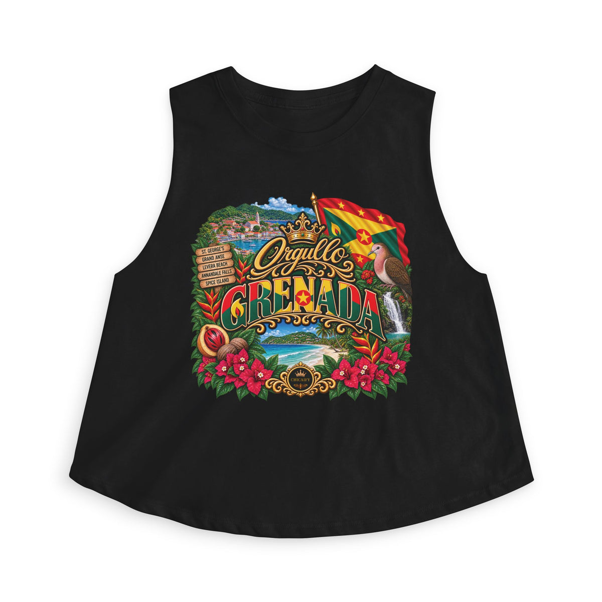 Orgullo Grenada — Raíces Unidas Collection | Crop Top