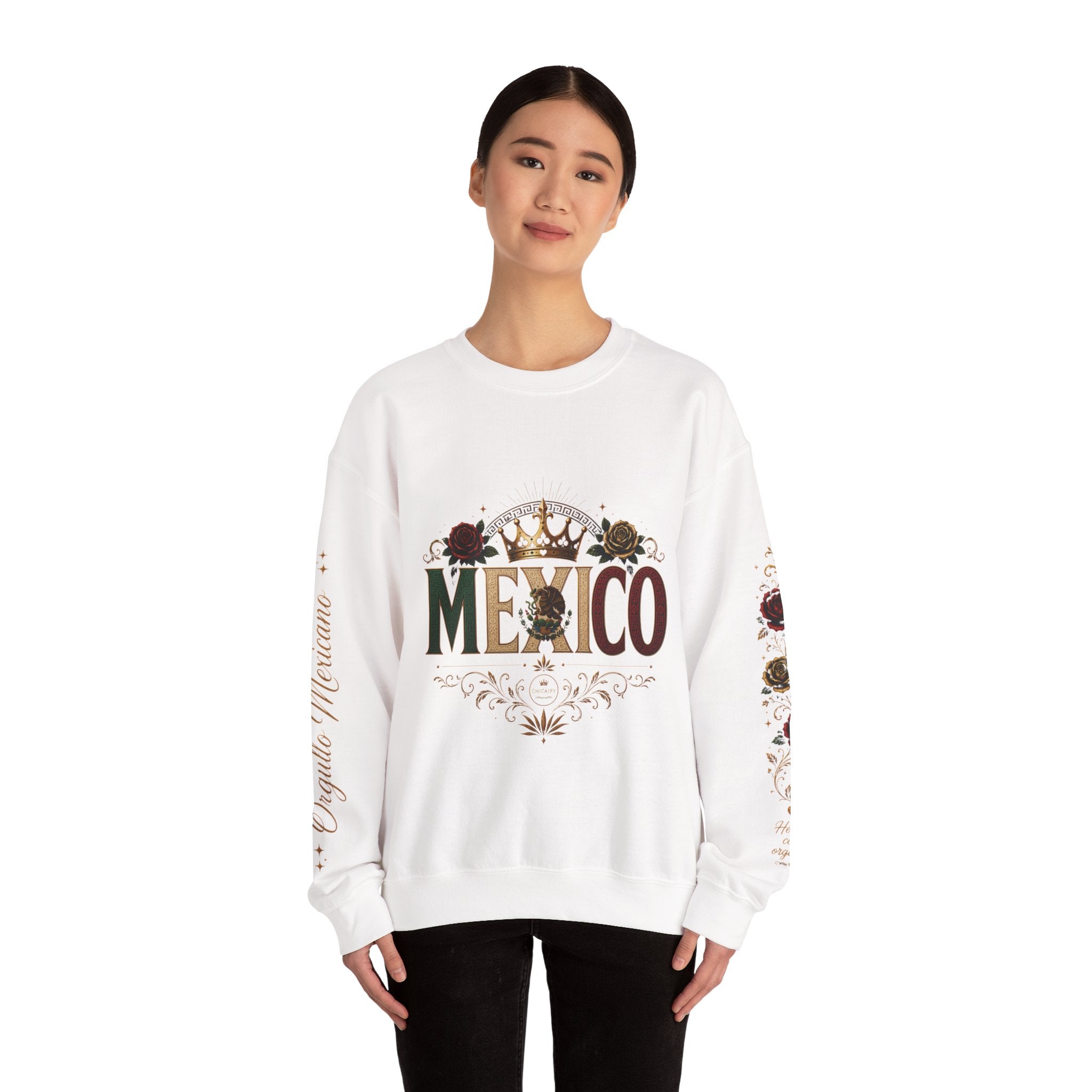 Orgullo Mexicano Crewneck Sweatshirt - Viva México Graphic Pullover
