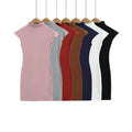 Elastic Fitted Short Sleeve Bodycon Mini Dress