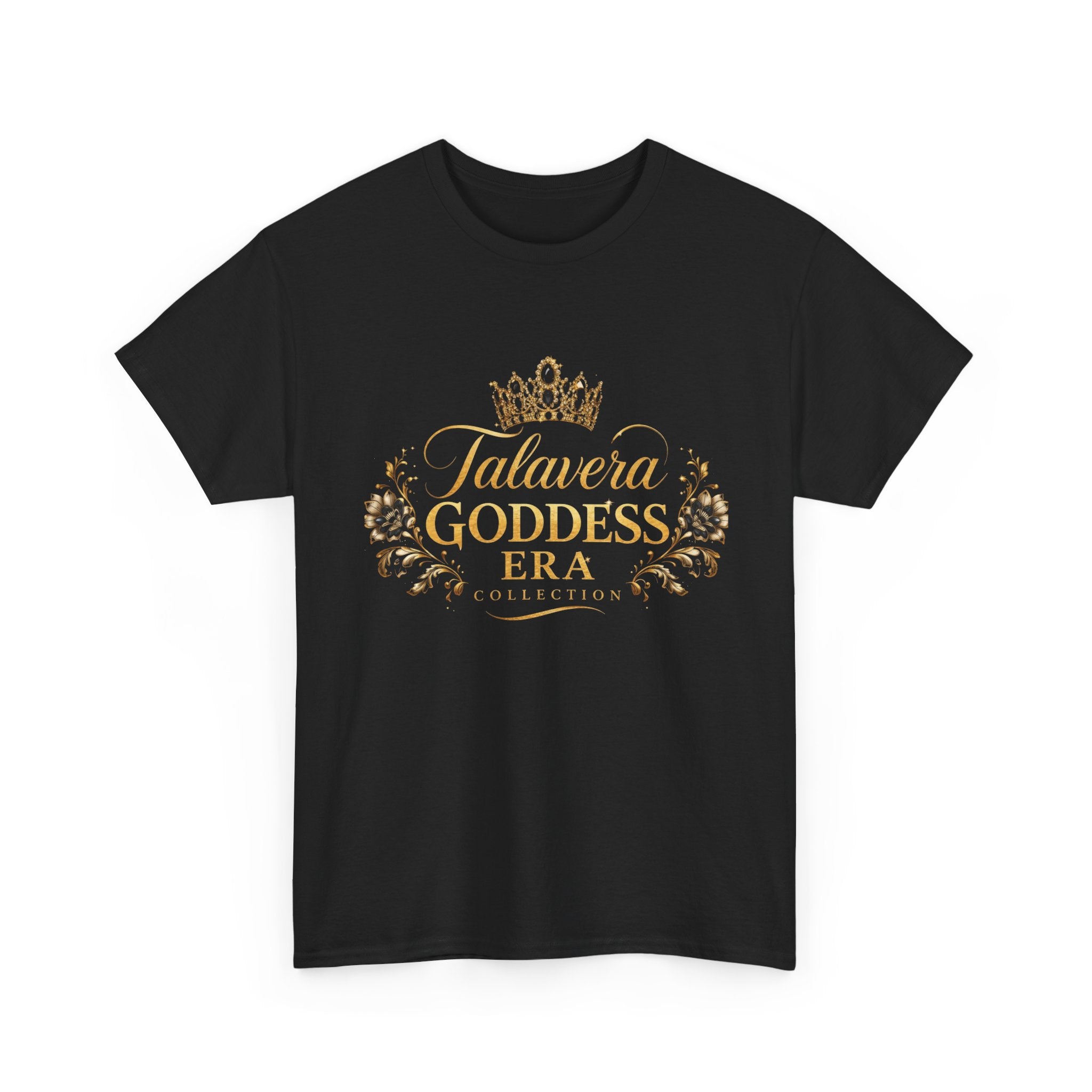 Talavera Goddess Era Tee | Crowned Script Floral Design