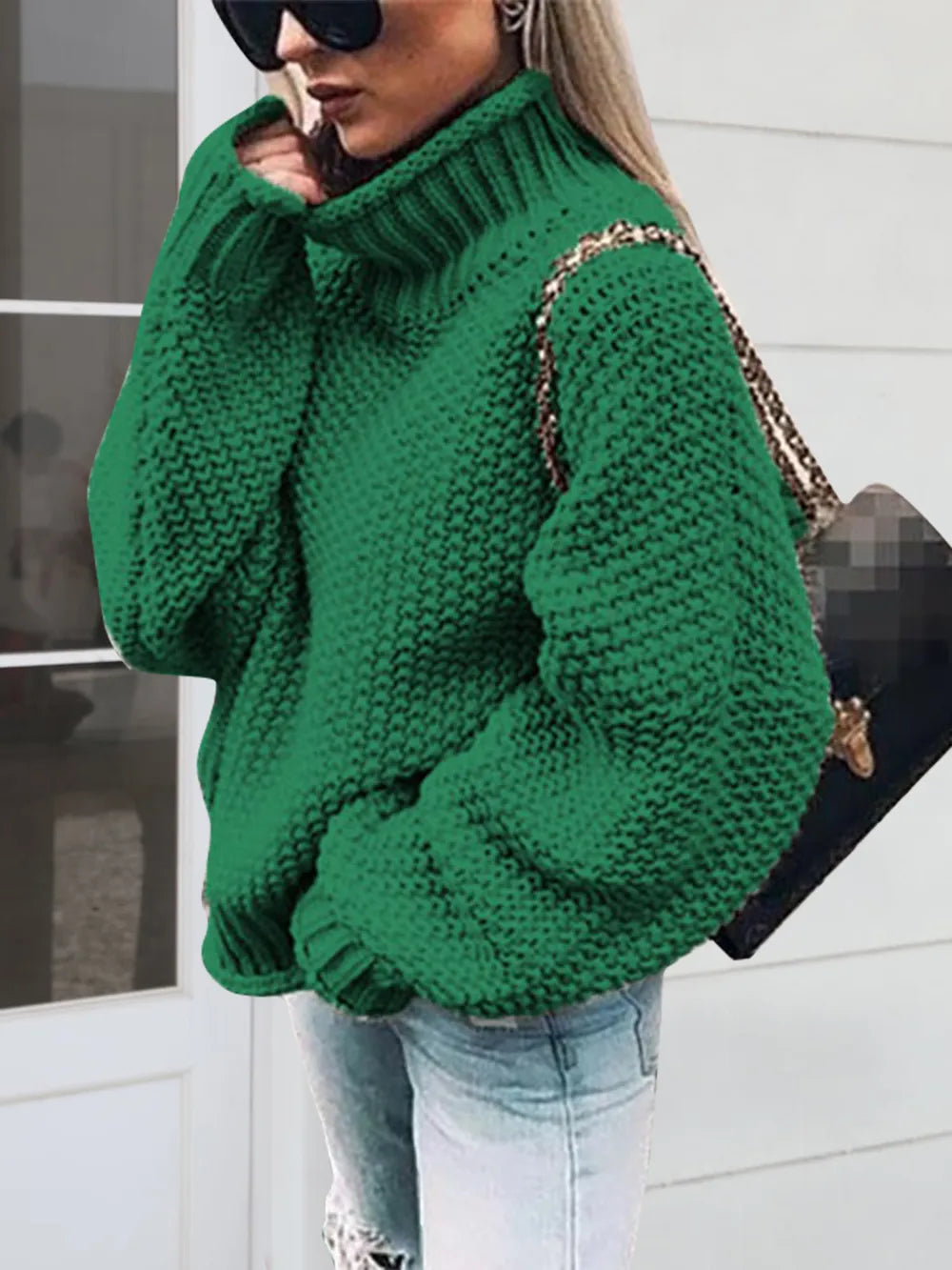 Classic Turtleneck Long-Sleeve Sweater