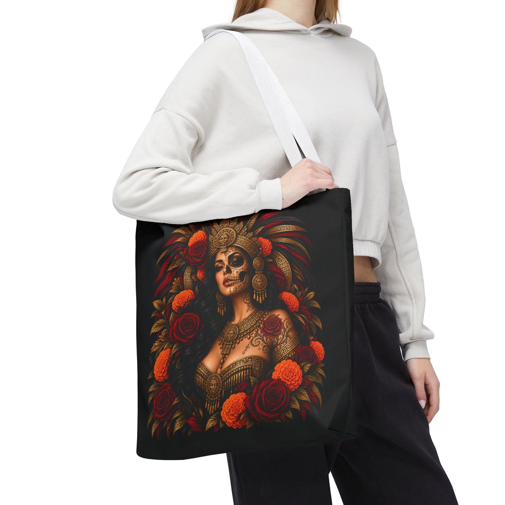 Reina Azteca: Entre Rosas y Cempasúchil | Chicaify Originals | Tote Bag