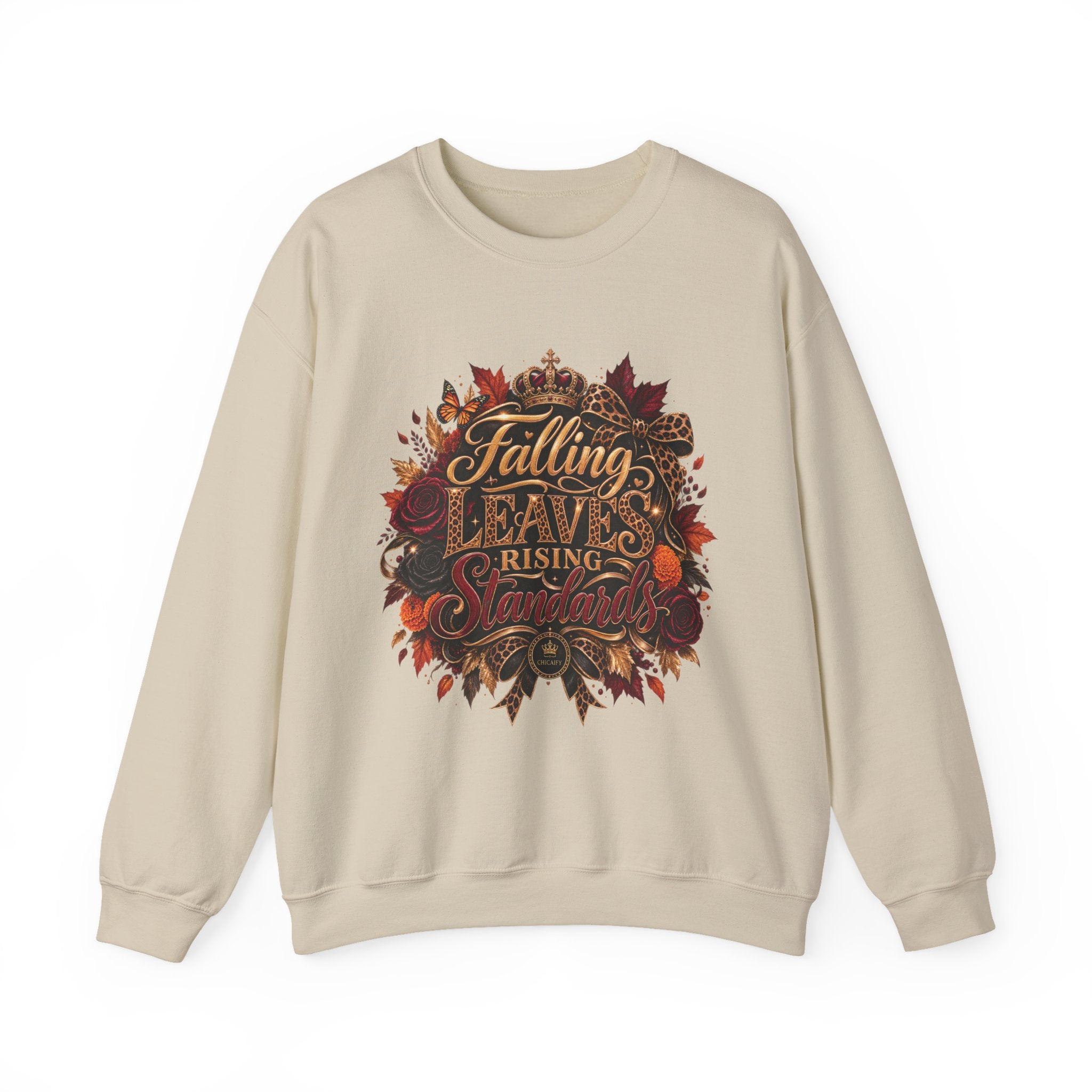 Falling Leaves, Rising Standards | Crewneck Sweatshirt