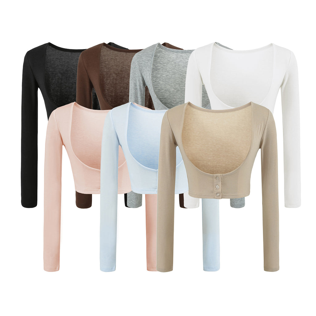 Slim V-Neck Cropped Knit Cardigan