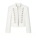Versatile slim fit suit jacket with shoulder pads