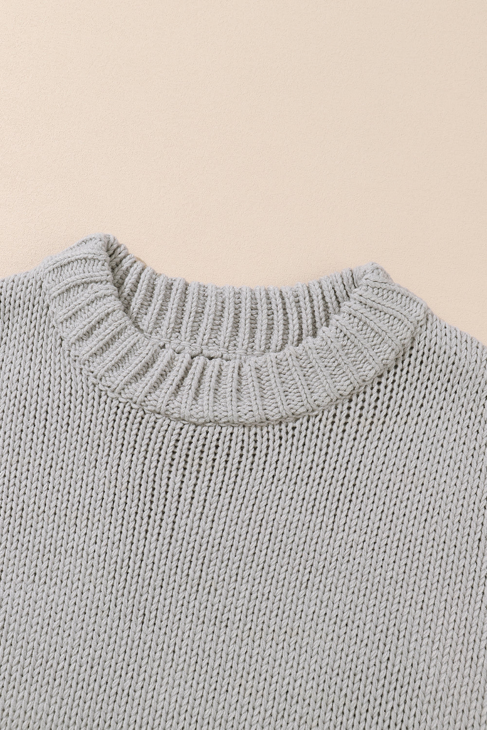 Chunky Drop-Shoulder Turtleneck Sweater