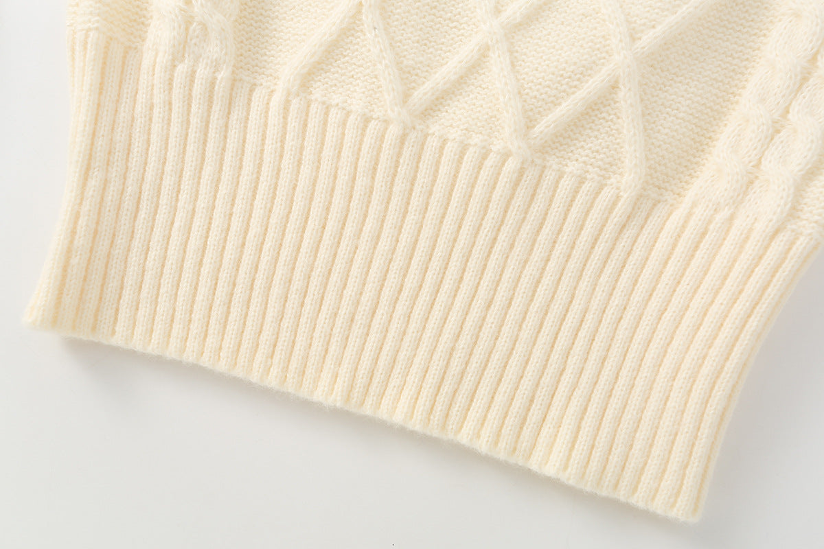 Square-Neck Long-Sleeve Sweater