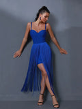 Navy Fringe Bandage Midi Dress