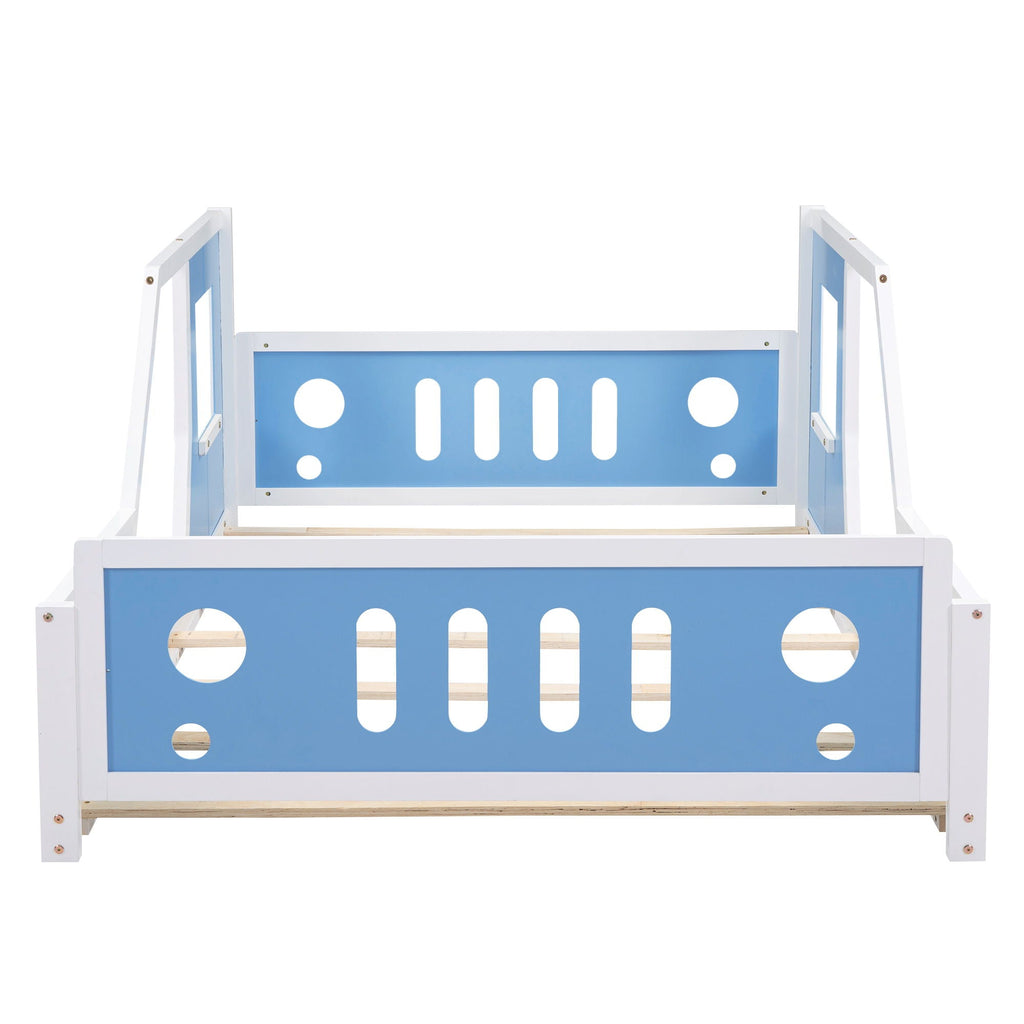 Classic Car Shaped Platform Bed with Wheels - Twin or Full Size