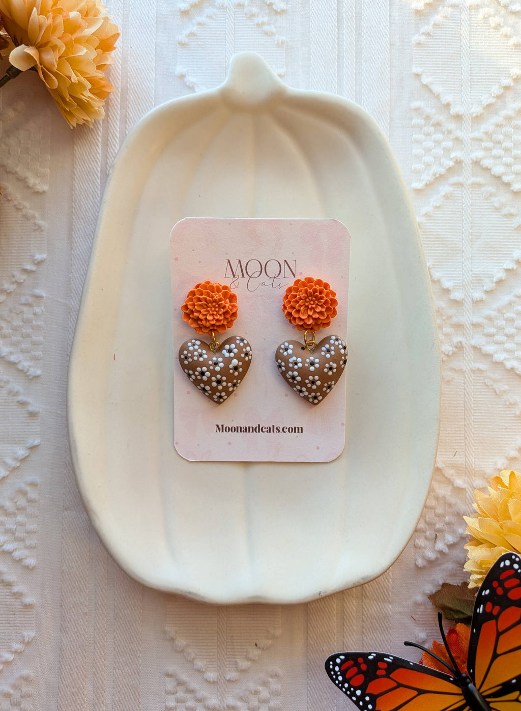 Corazón Florido Earrings🧡🌼