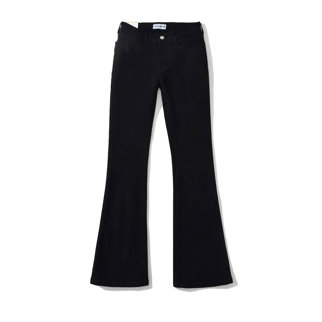 Womens Stylish Slim-fit Distressed Flared Jeans