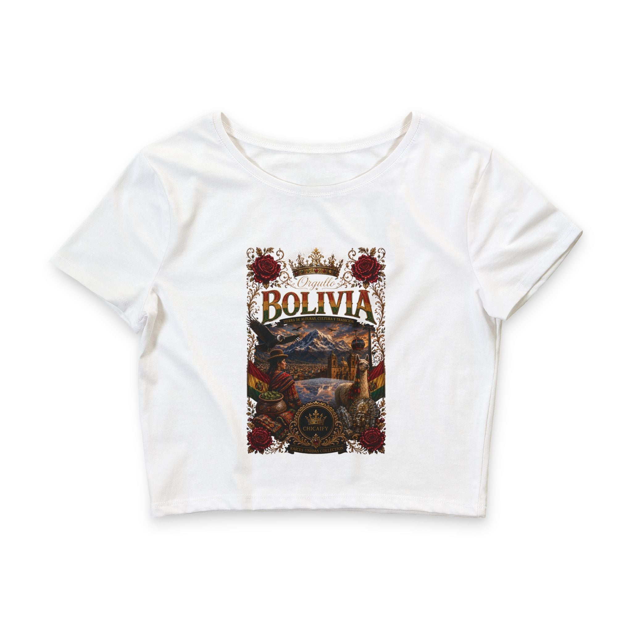 Raíces Unidas — Orgullo Bolivia  Crop Tee