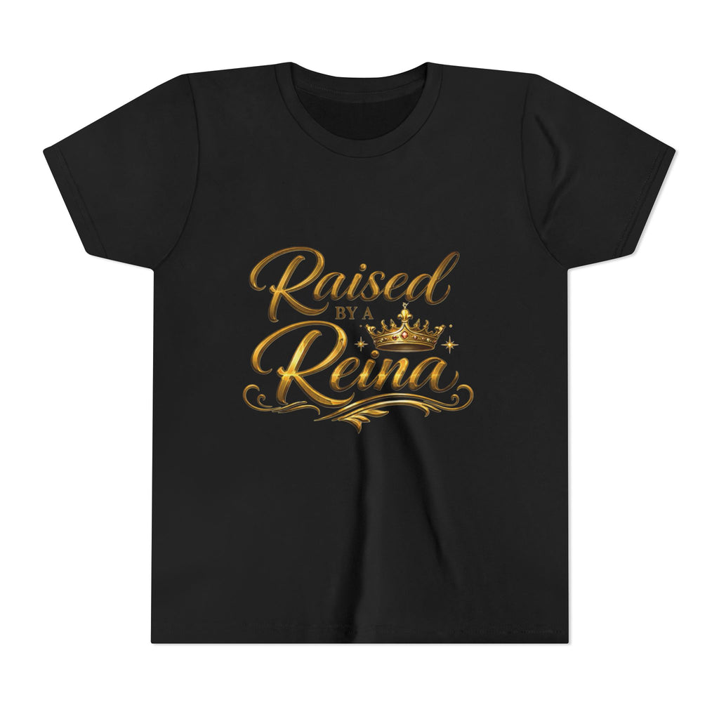 Raised by a Reina Youth Tee | Gold Crown Kids Shirt