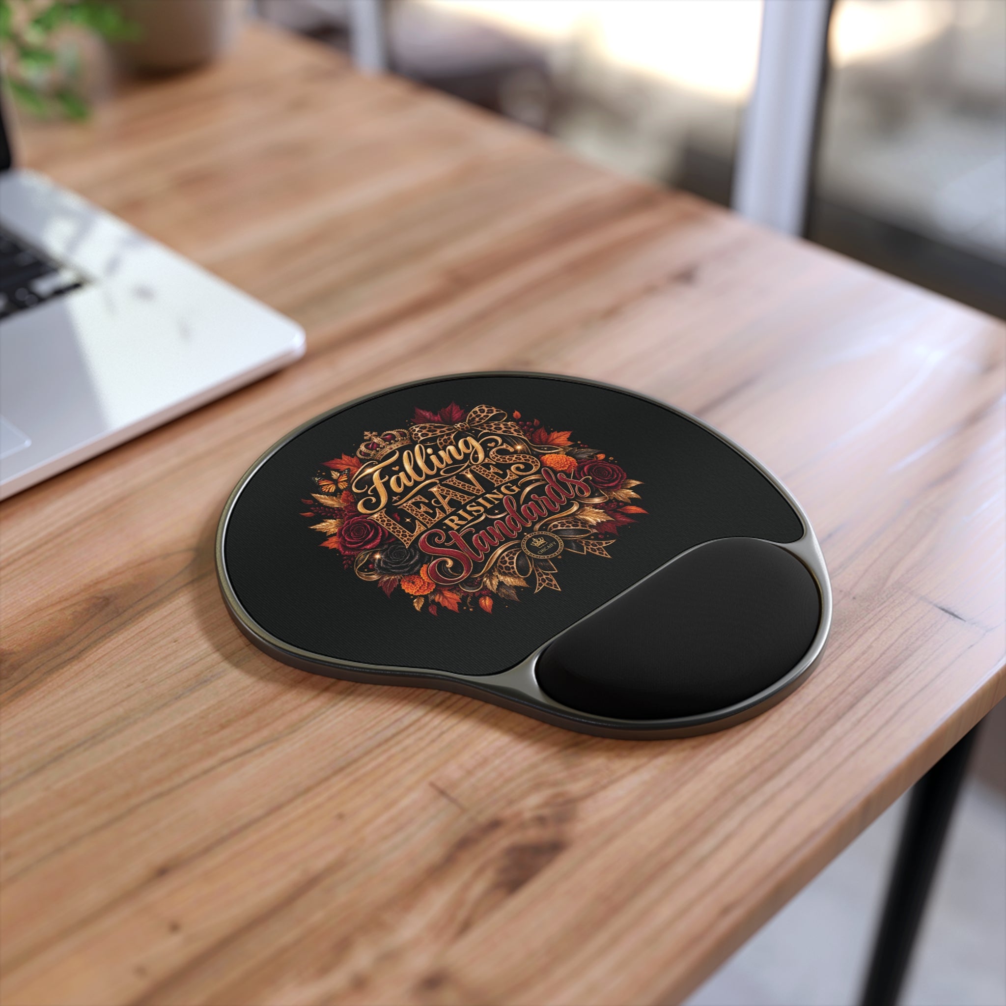 Falling Leaves, Rising Standards | Mouse Pad With Wrist Rest