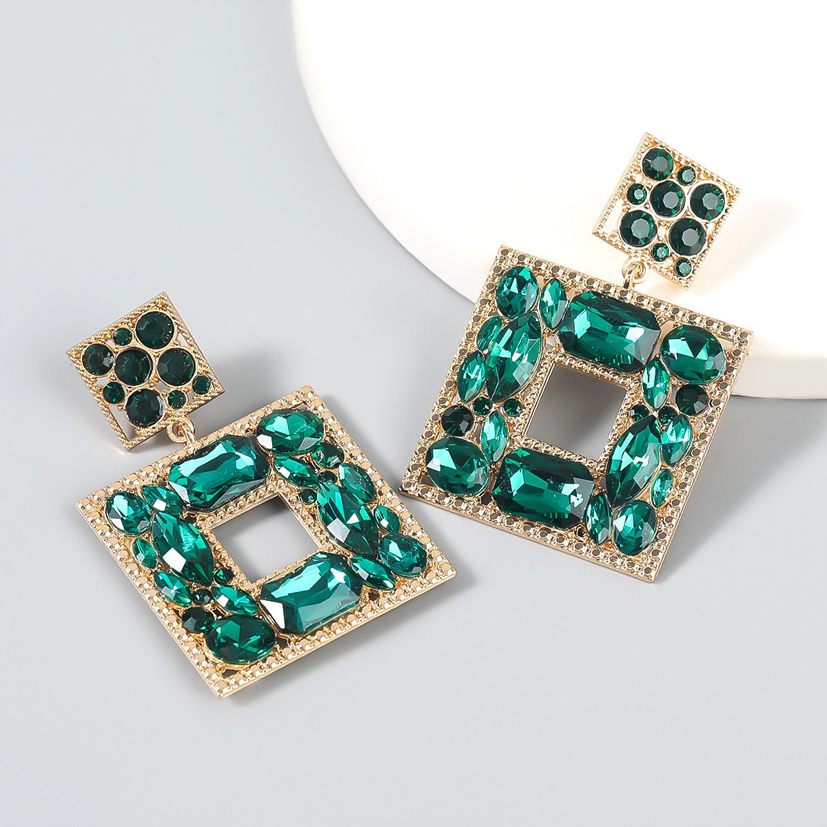 Crystal Statement Drop Earrings