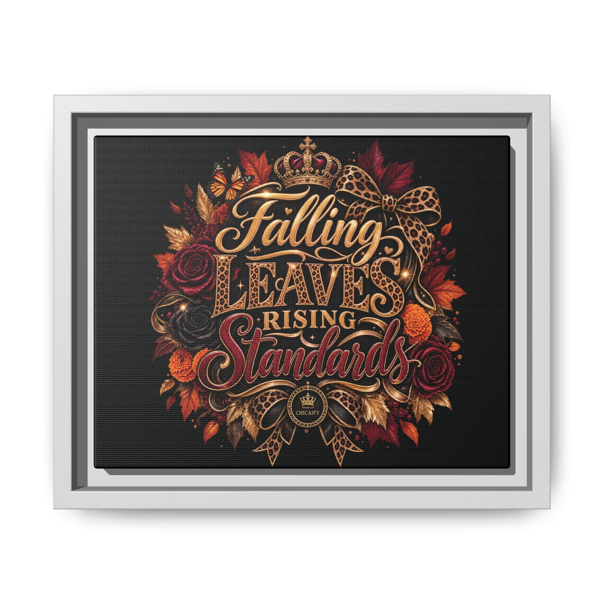 Falling Leaves, Rising Standards | Matte Canvas, Framed (Multi-color)