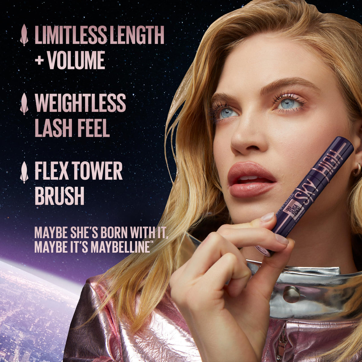 Maybelline Lash Sensational Sky High Washable Mascara – Blackest Black