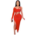 Asymmetric Cutout Long Dress