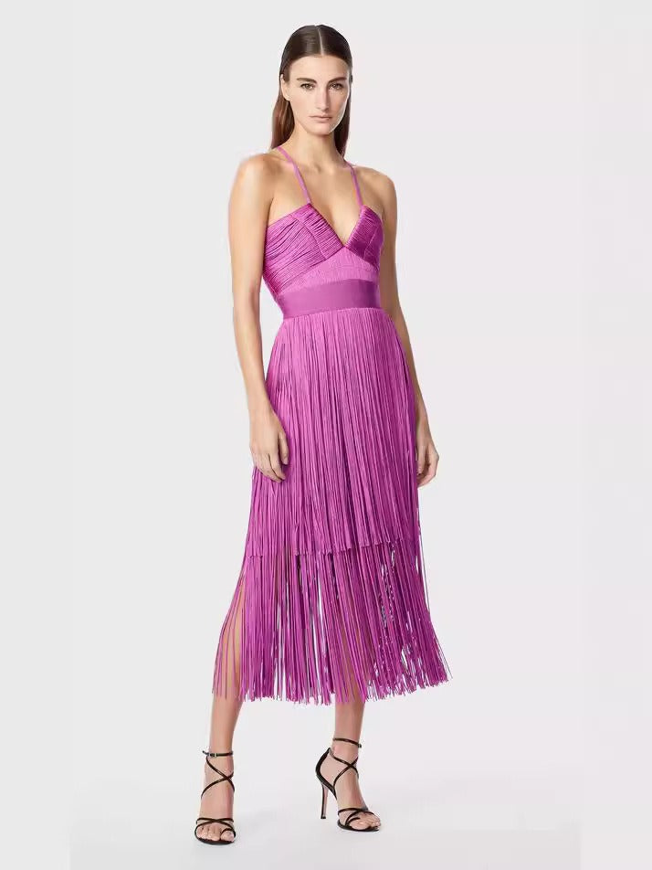 Fringe Bodycon Bandage Dress