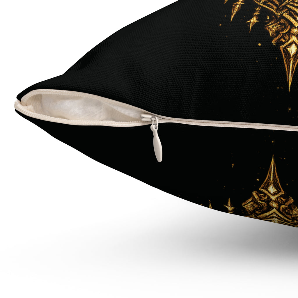Golden Crowned Jaguar Decorative Pillow