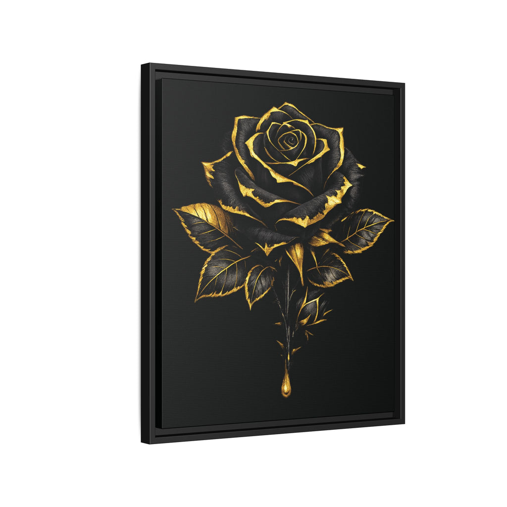 “Bloom Into Power – Gold Rose Canvas” Matte Canvas Wall Art