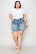 Judy Blue Full Size High Waist Rhinestone Denim Shorts