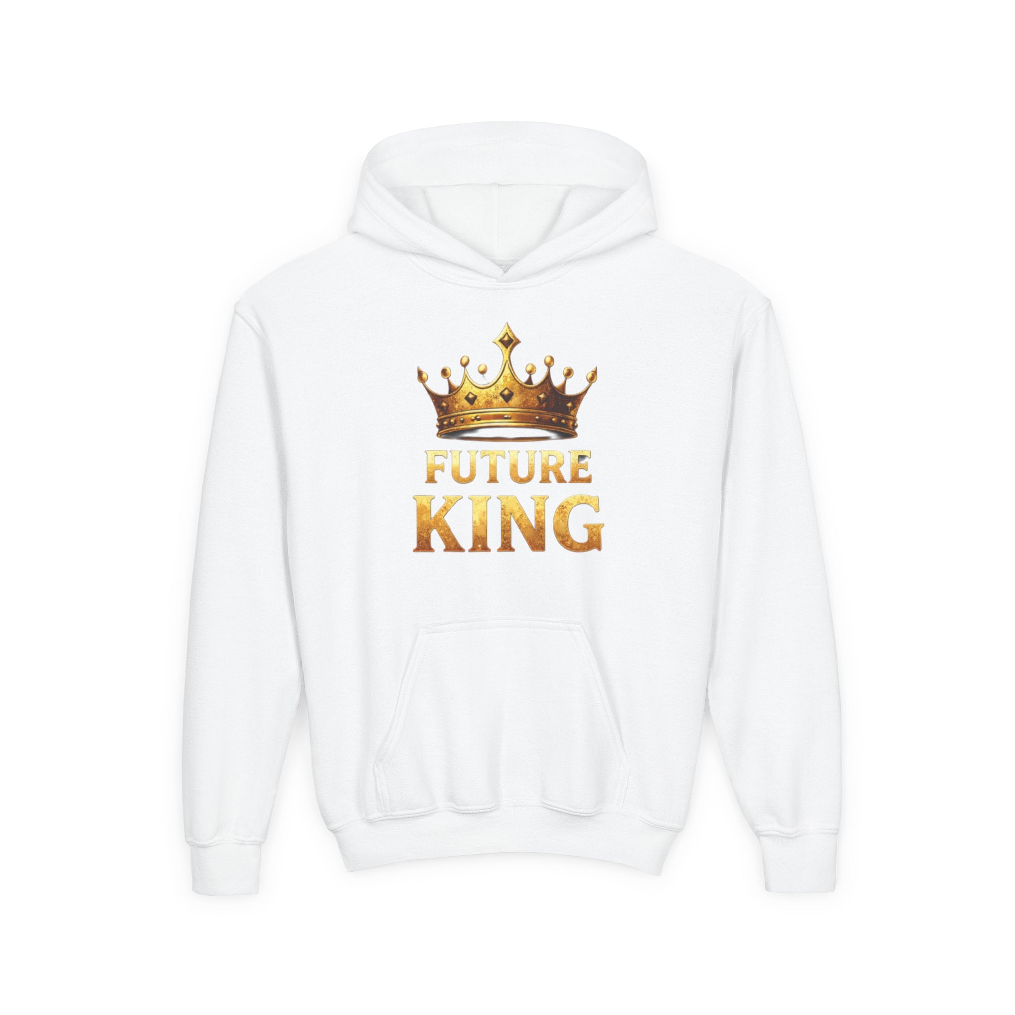Youth Hoodie - "Future King" Gold Crown Graphic