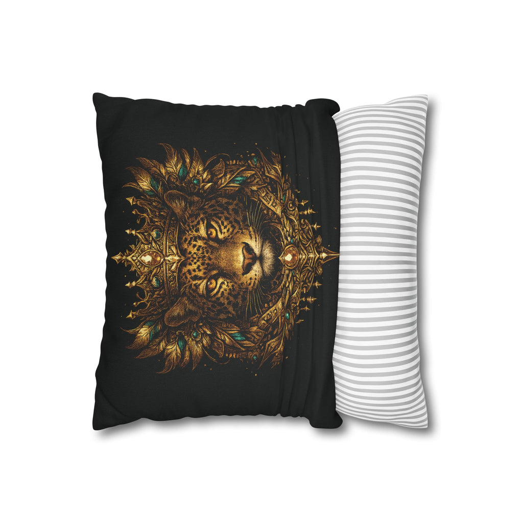 Golden Crowned Jaguar Decorative Pillow case
