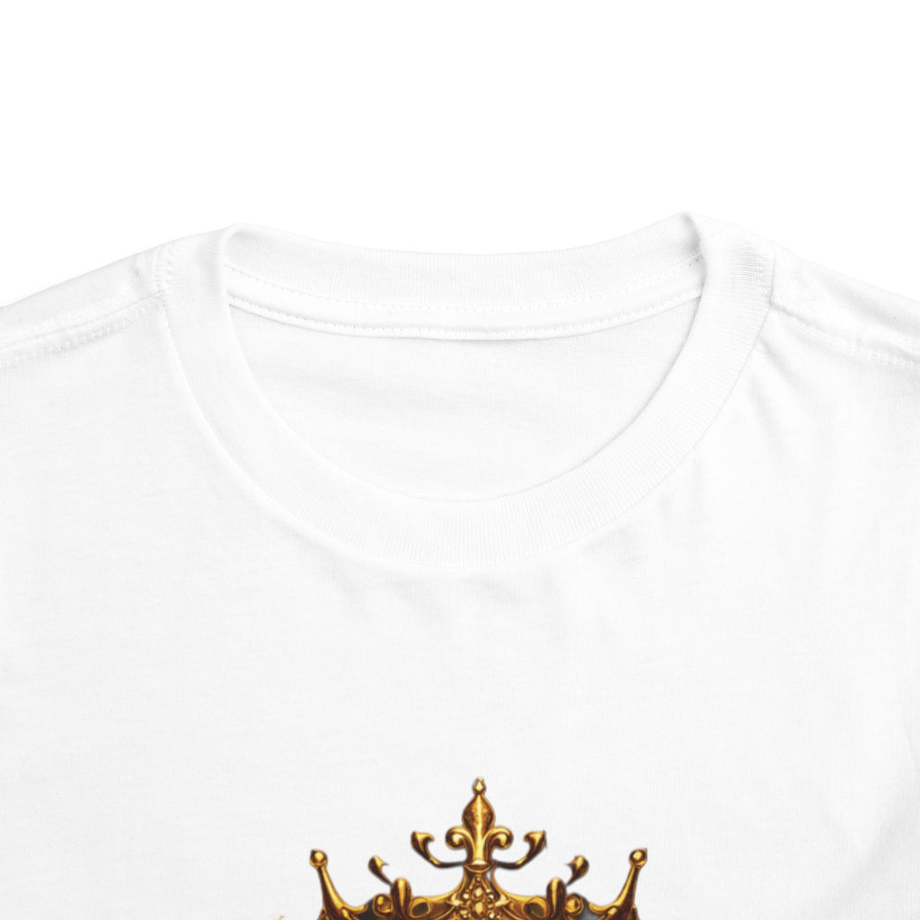 Toddler Tee — "Born to Shine" Gold Crown & Roses Toddler Shirt