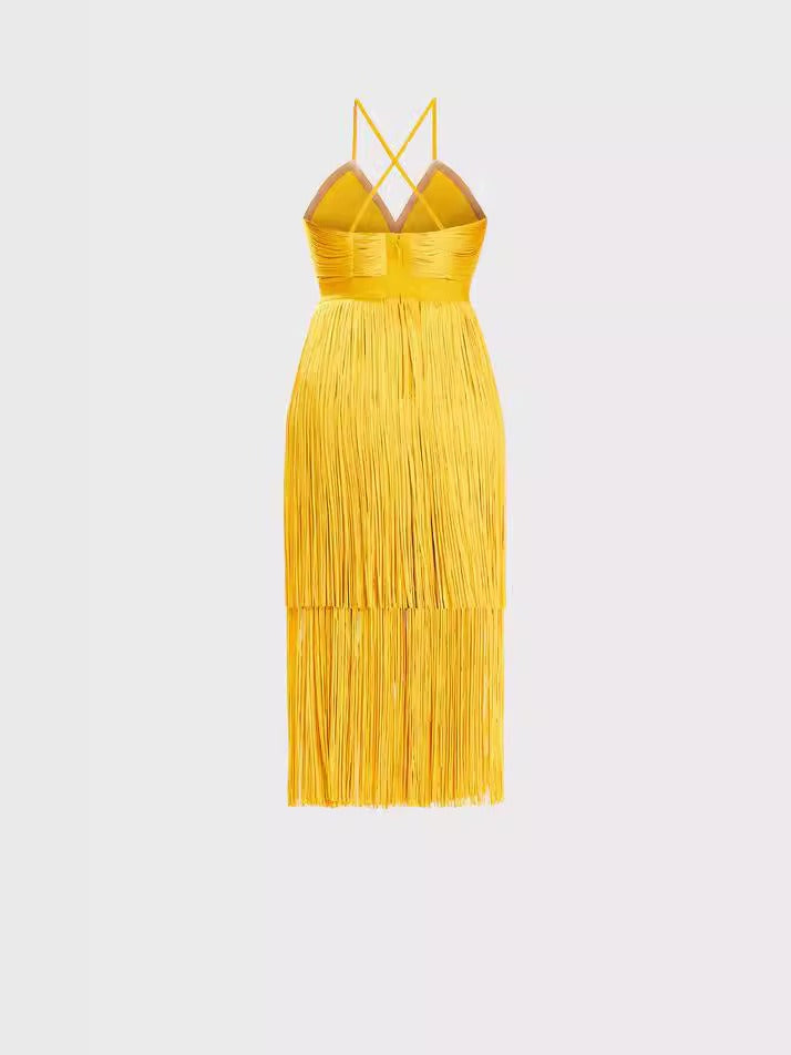 Fringe Bodycon Bandage Dress