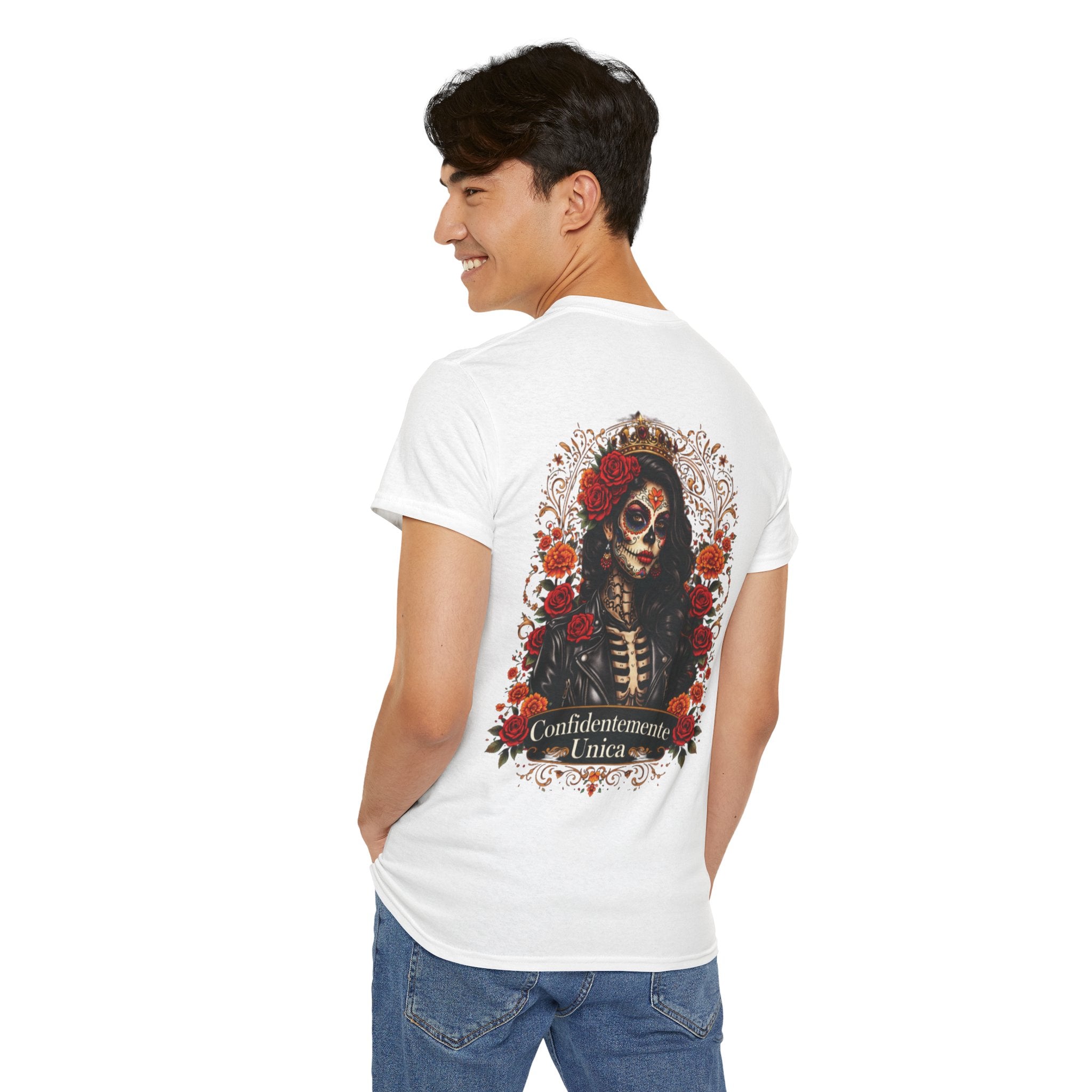 "Confidentemente Única" Floral Graphic T‑Shirt