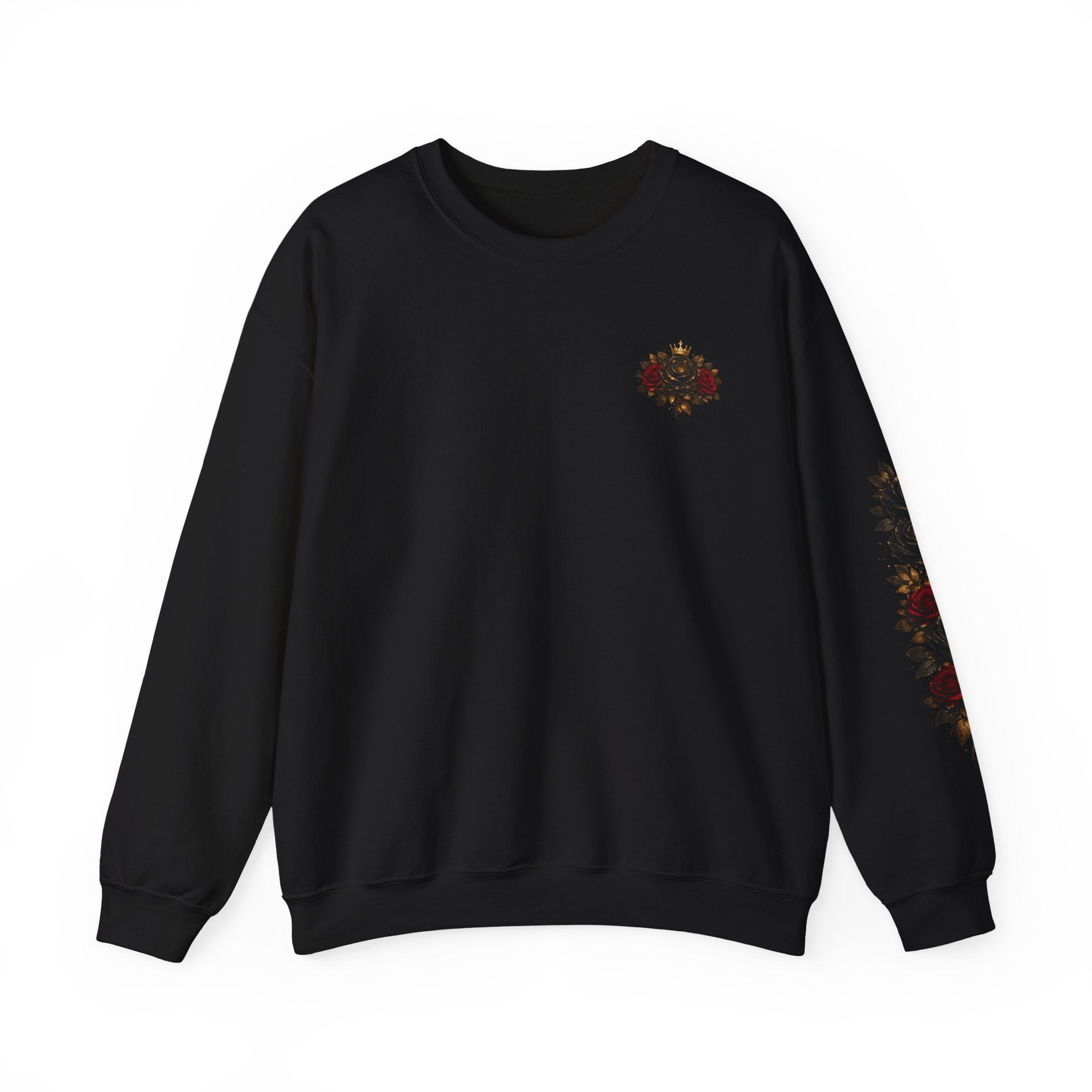 Born to Bloom Crewneck Sweatshirt — Floral Crown Rose Graphic