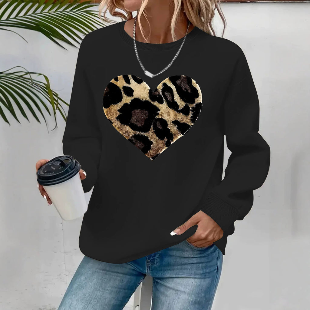 Printed Fleece Long-Sleeve Sweatshirt