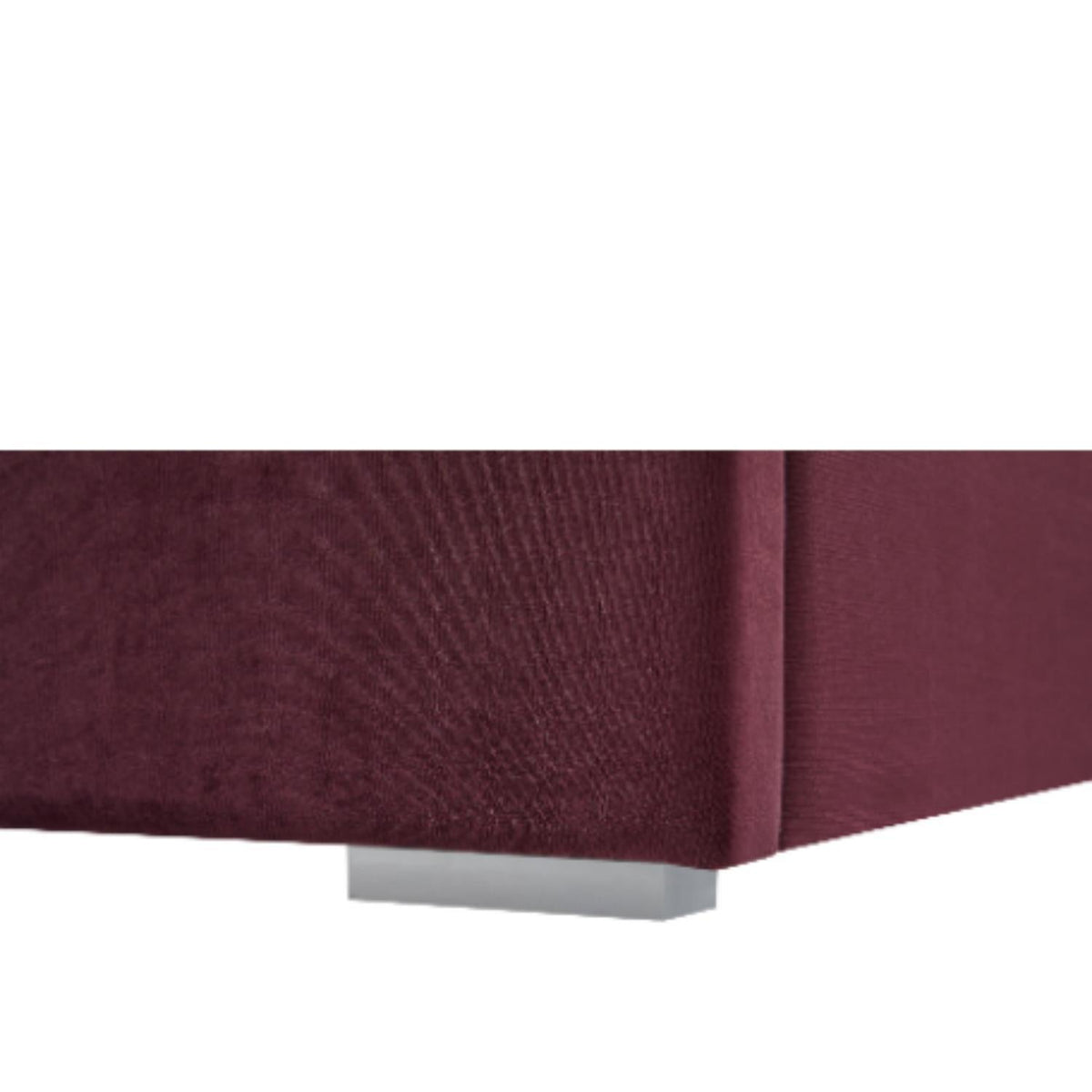 Upholstered Bed with Vertical Channel Tufted Wingback Headboard - Blue or Red