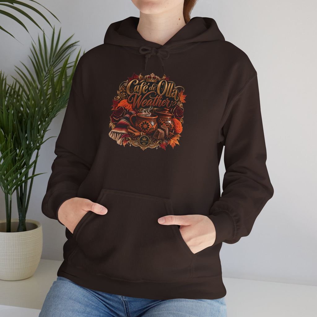 Café de Olla Weather Sweatshirt | Mexican Fall | Chicaify Heavy Blend™ Hooded Sweatshirt