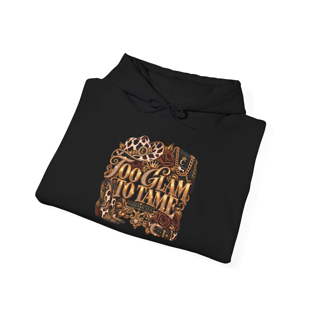 Vaquera Lux – Too Glam to Tame | Heavy Blend™ Hooded Sweatshirt