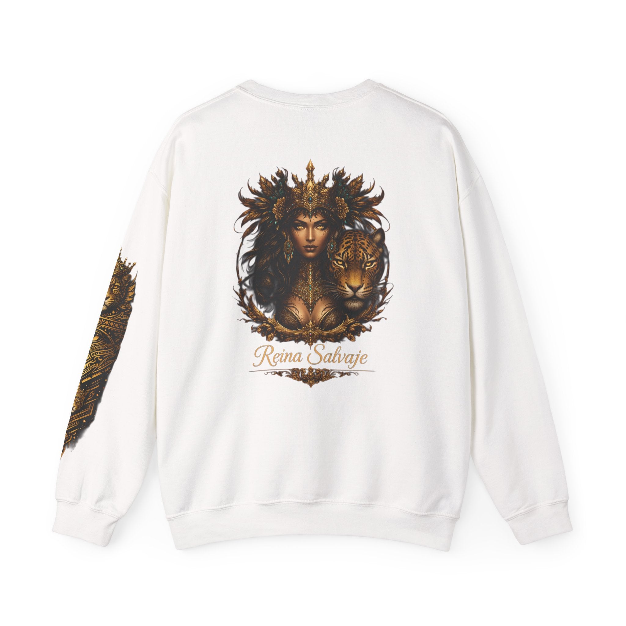 Reina Salvaje – Jaguar Queen Crewneck Sweatshirt – "Reina Salvaje" Graphic