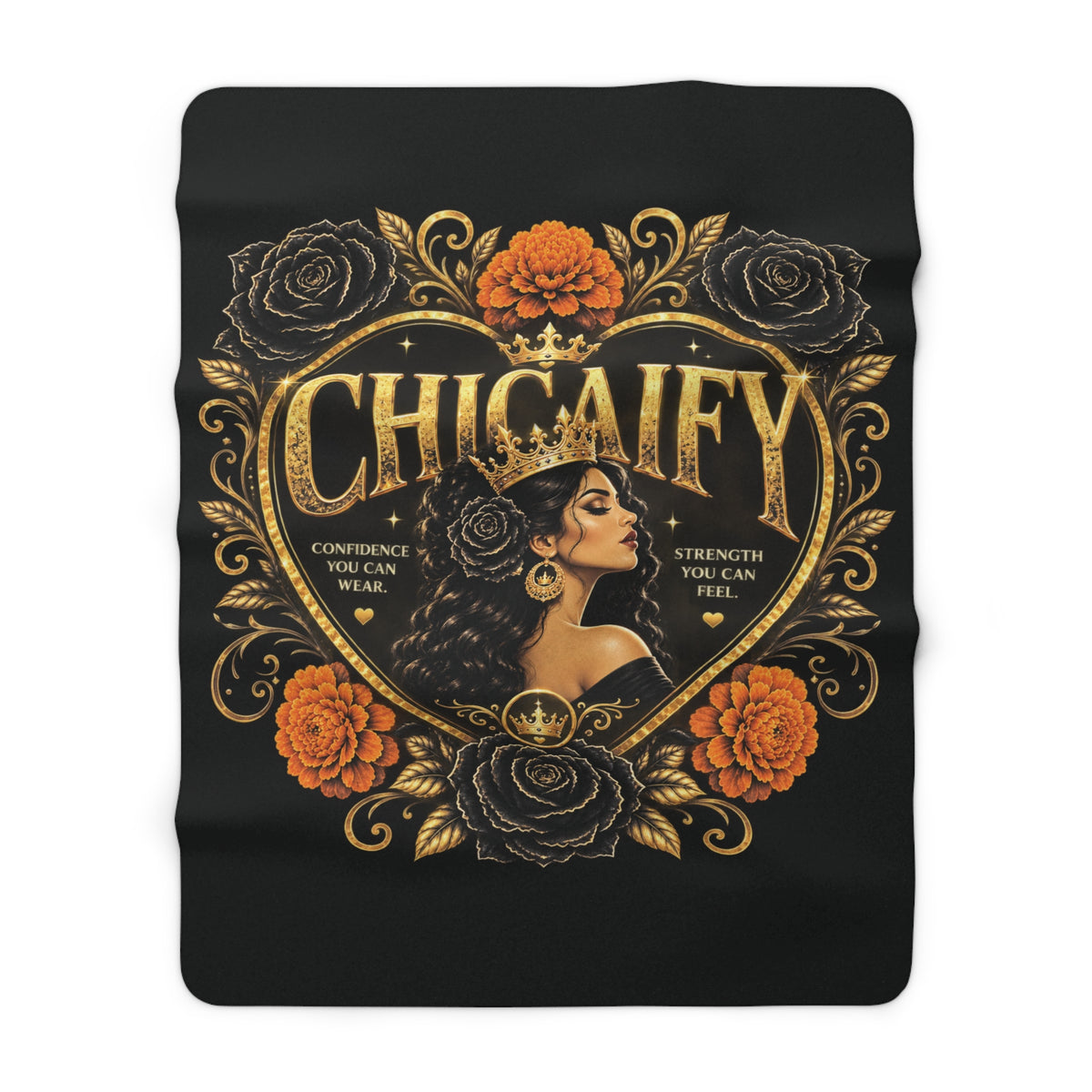 Chicaify® Be Bold. Take Up Space. Statement | Sherpa Fleece Blanket