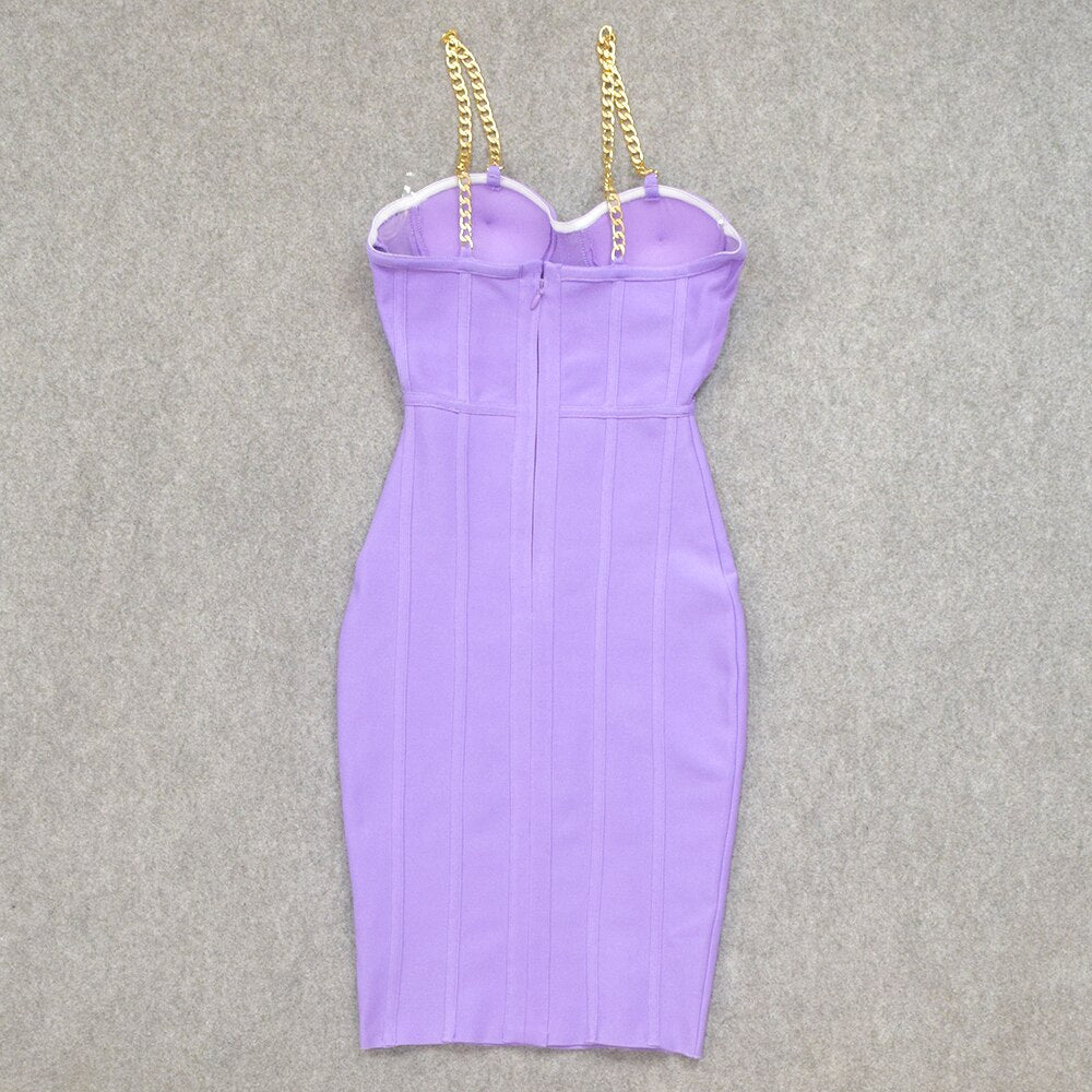 Mesh Spaghetti-Strap Bodycon Dress