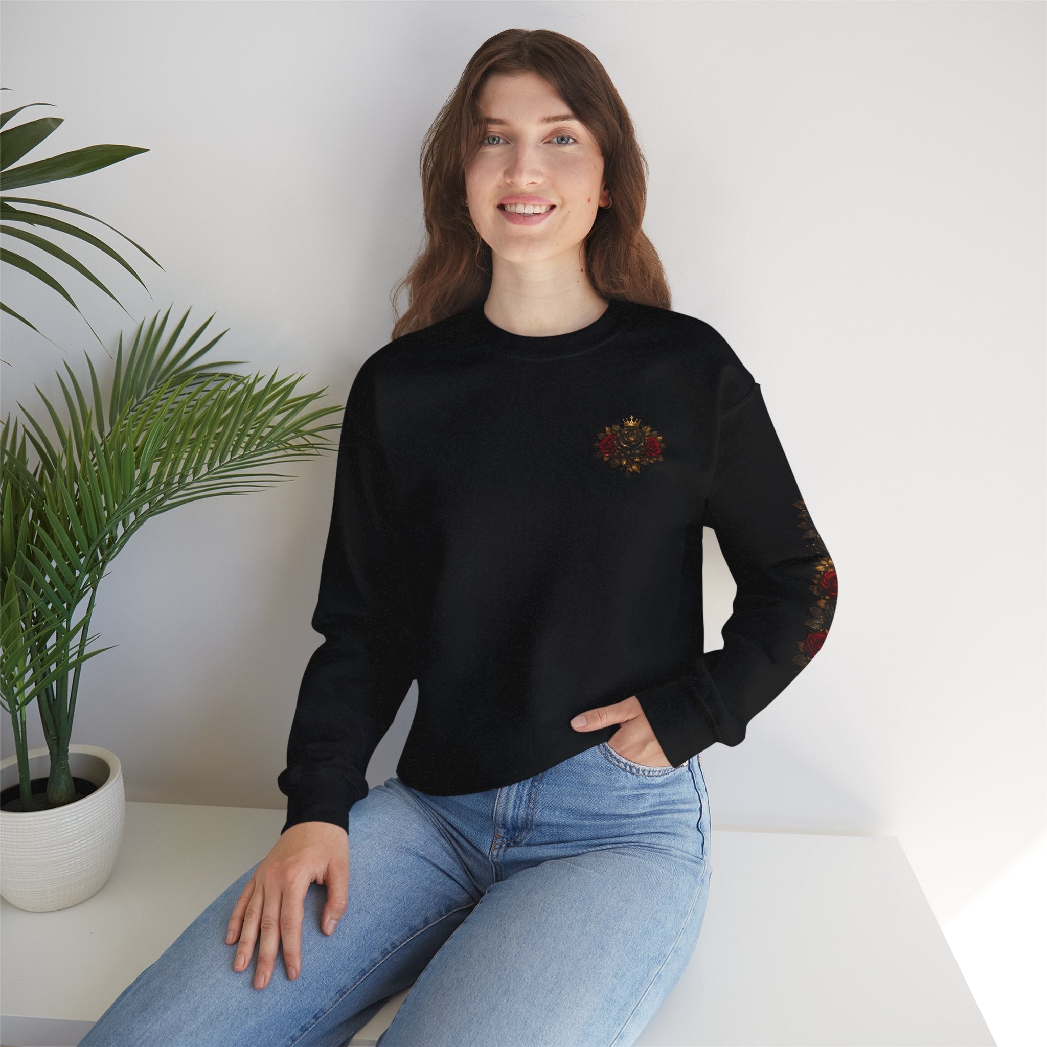 Bloom Like a Queen Sweatshirt — Floral Crown Crewneck